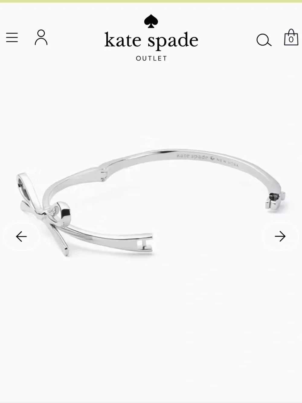 Kate Spade SKINNY MINI BOW BANGLE Bracelet - Picture 3 of 8